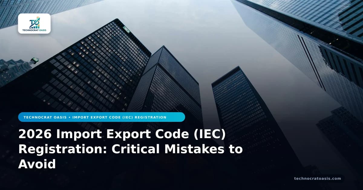 2026 Import Export Code (IEC) Registration: Critical Mistakes to Avoid