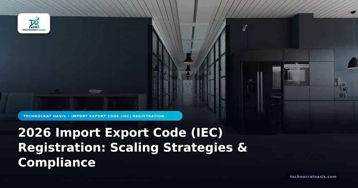 2026 Import Export Code (IEC) Registration: Scaling Strategies & Compliance