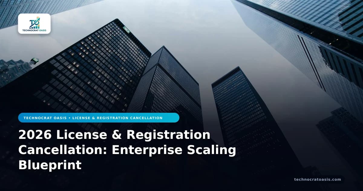 2026 License & Registration Cancellation: Enterprise Scaling Blueprint