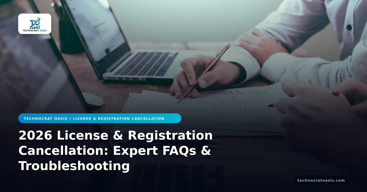 2026 License & Registration Cancellation: Expert FAQs & Troubleshooting