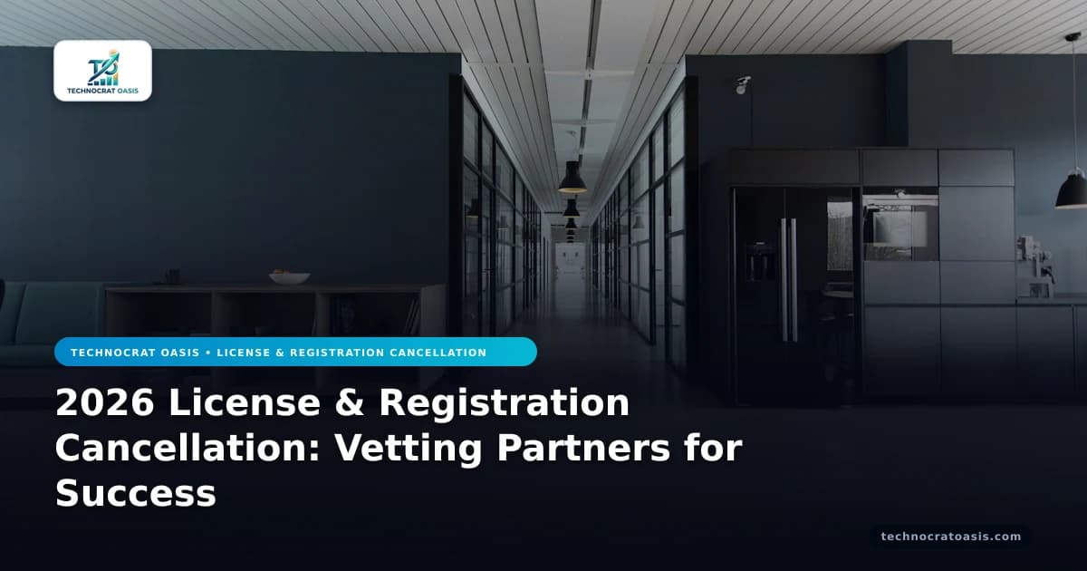 2026 License & Registration Cancellation: Vetting Partners for Success
