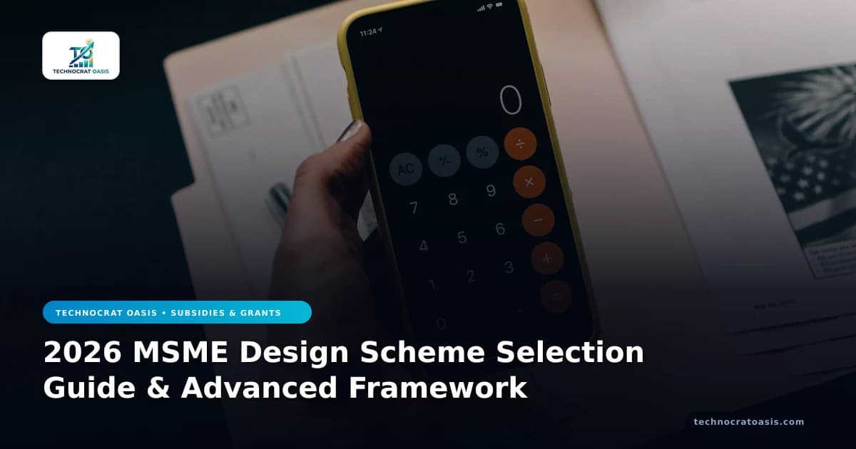 2026 MSME Design Scheme Selection Guide & Advanced Framework