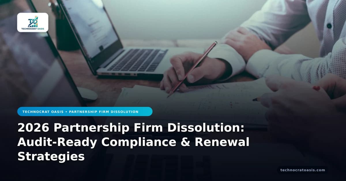 2026 Partnership Firm Dissolution: Audit-Ready Compliance & Renewal Strategies