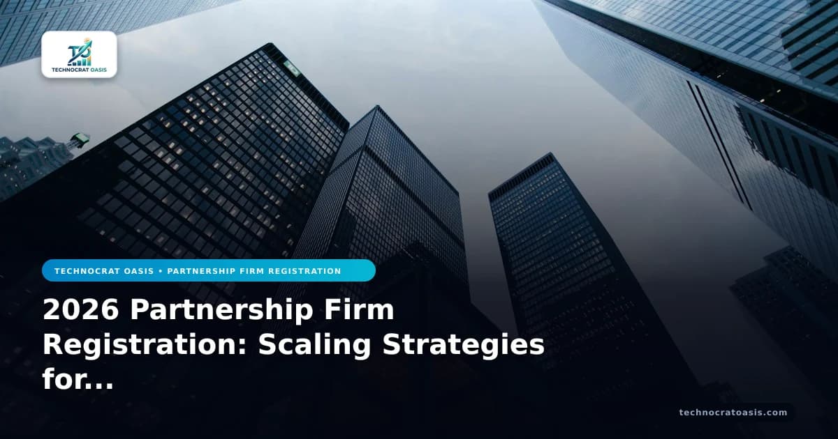 2026 Partnership Firm Registration: Scaling Strategies for Regional Dominance