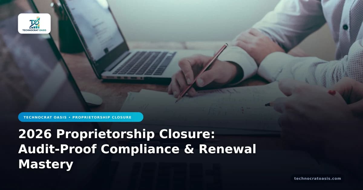 2026 Proprietorship Closure: Audit-Proof Compliance & Renewal Mastery