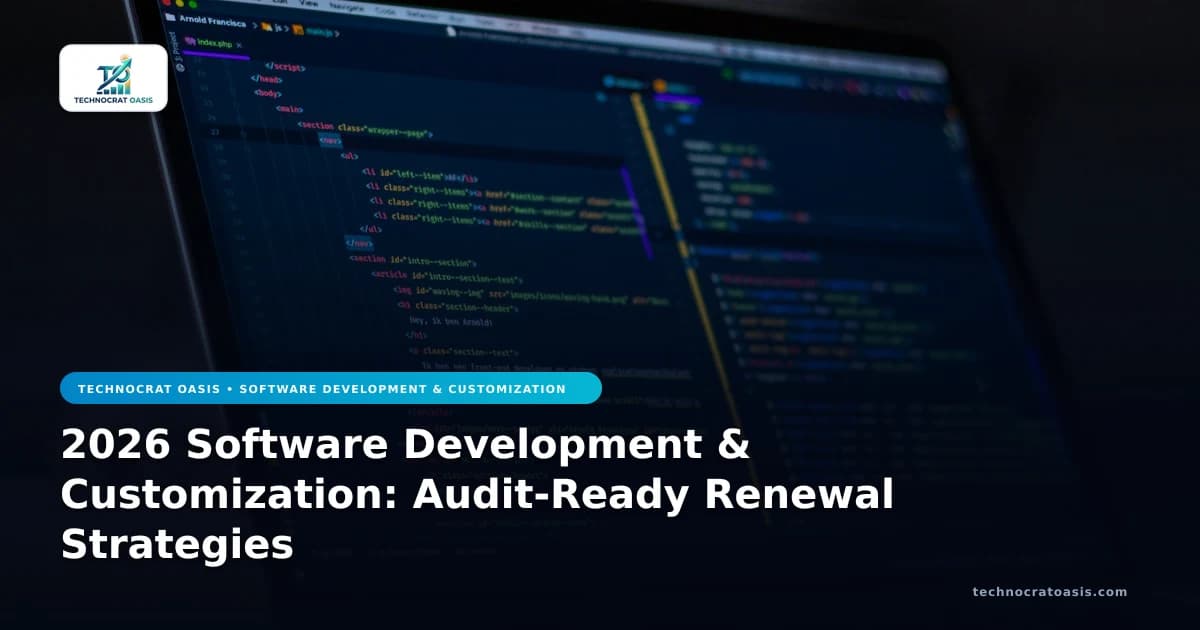 2026 Software Development & Customization: Audit-Ready Renewal Strategies
