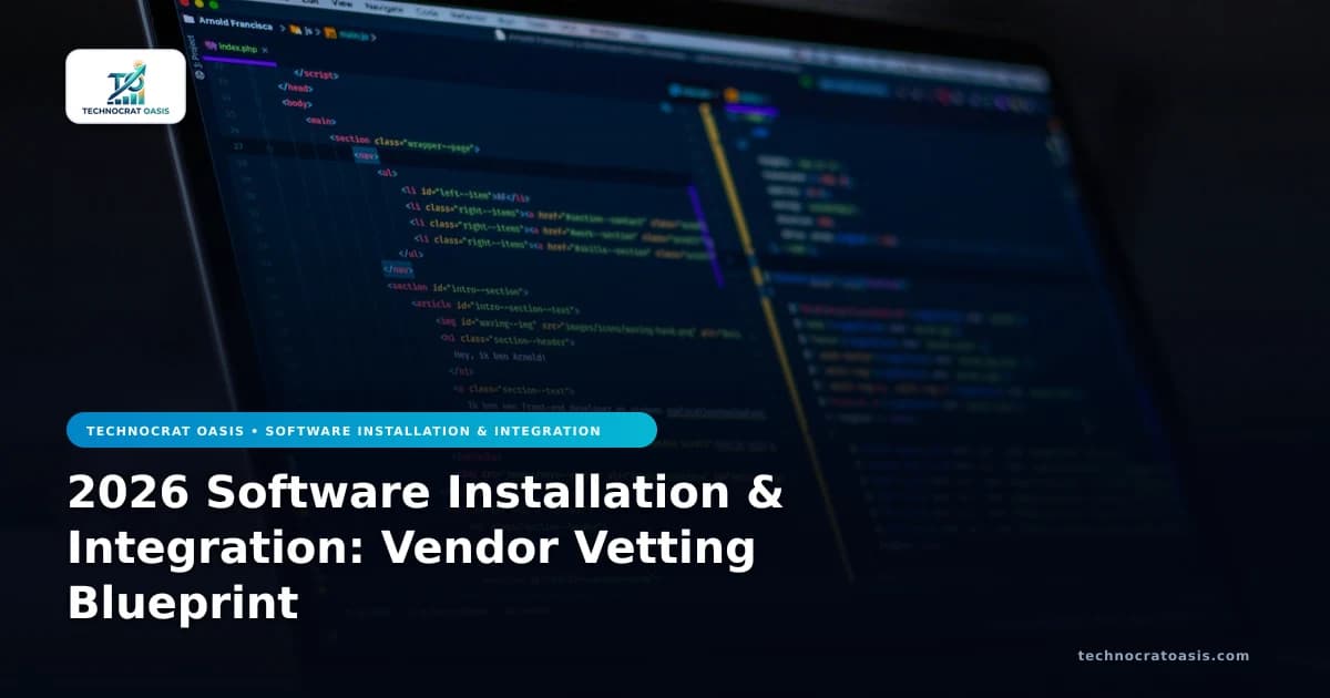 2026 Software Installation & Integration: Vendor Vetting Blueprint