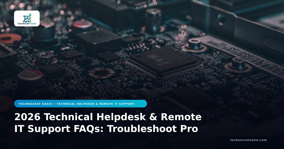 2026 Technical Helpdesk & Remote IT Support FAQs: Troubleshoot Pro