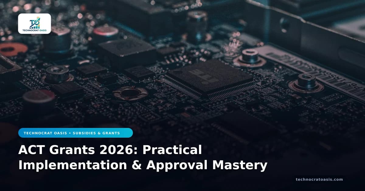 ACT Grants 2026: Practical Implementation & Approval Mastery