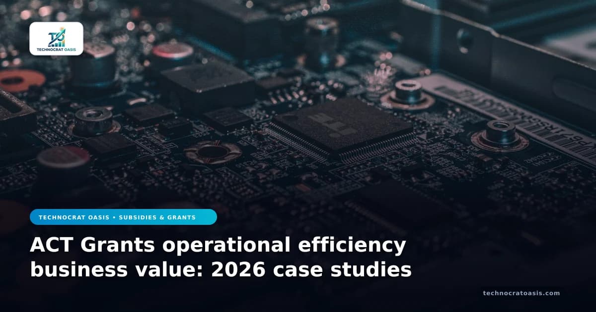 ACT Grants operational efficiency business value: 2026 case studies