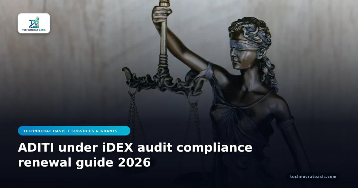 ADITI under iDEX audit compliance renewal guide 2026