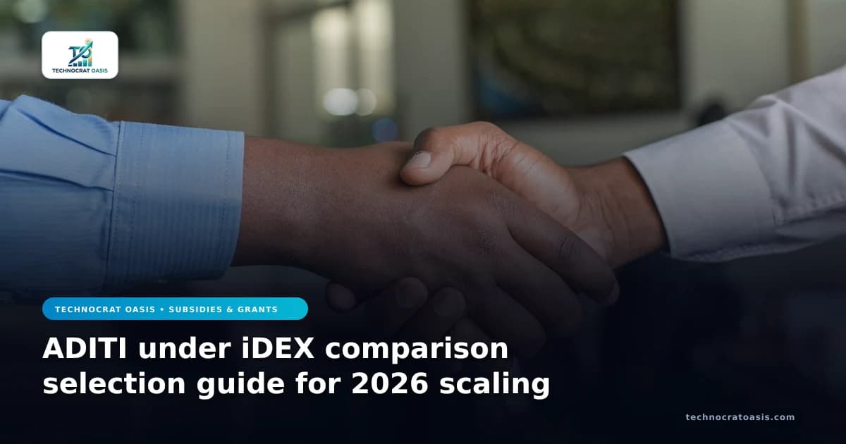 ADITI under iDEX comparison selection guide for 2026 scaling