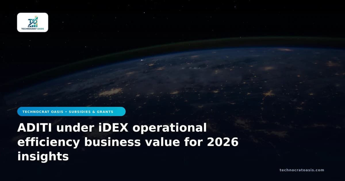 ADITI under iDEX operational efficiency business value for 2026 insights