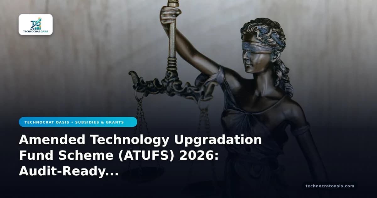 Amended Technology Upgradation Fund Scheme (ATUFS) 2026: Audit-Ready Compliance & Renewal Mastery