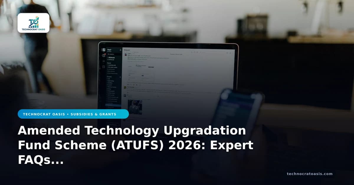 Amended Technology Upgradation Fund Scheme (ATUFS) 2026: Expert FAQs & Troubleshooting Guide
