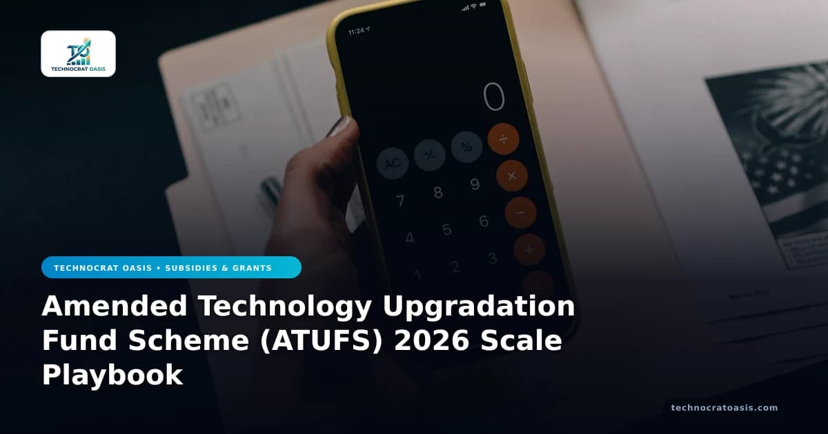 Amended Technology Upgradation Fund Scheme (ATUFS) 2026 Scale Playbook