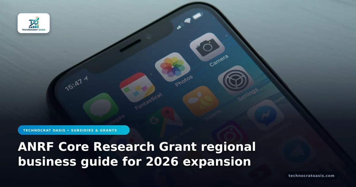 ANRF Core Research Grant regional business guide for 2026 expansion