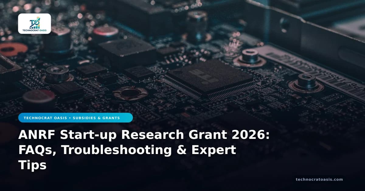 ANRF Start-up Research Grant 2026: FAQs, Troubleshooting & Expert Tips