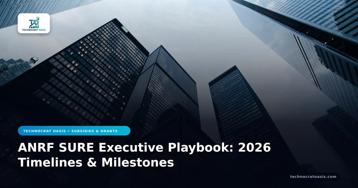 ANRF SURE Executive Playbook: 2026 Timelines & Milestones