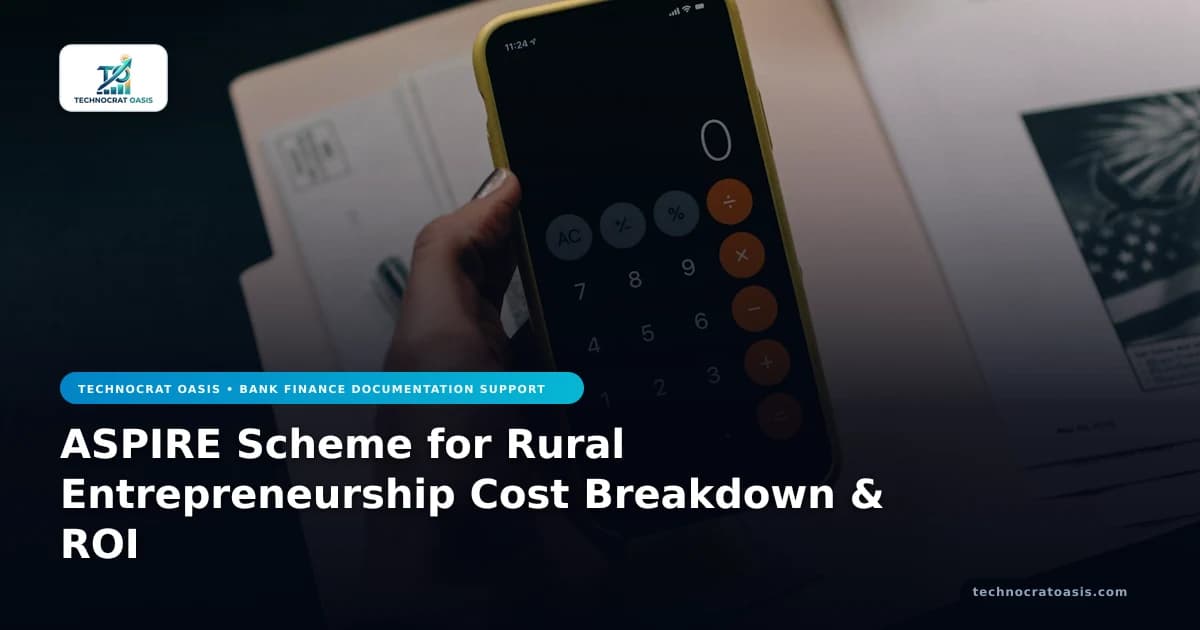 ASPIRE Scheme for Rural Entrepreneurship Cost Breakdown & ROI