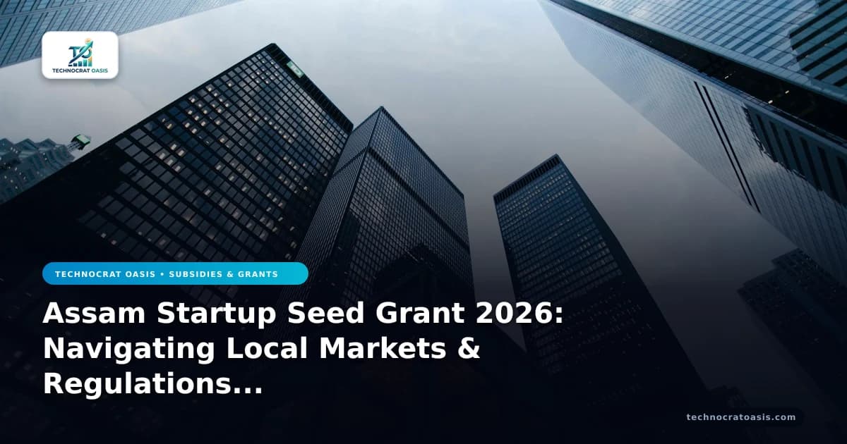 Assam Startup Seed Grant 2026: Navigating Local Markets & Regulations for Growth