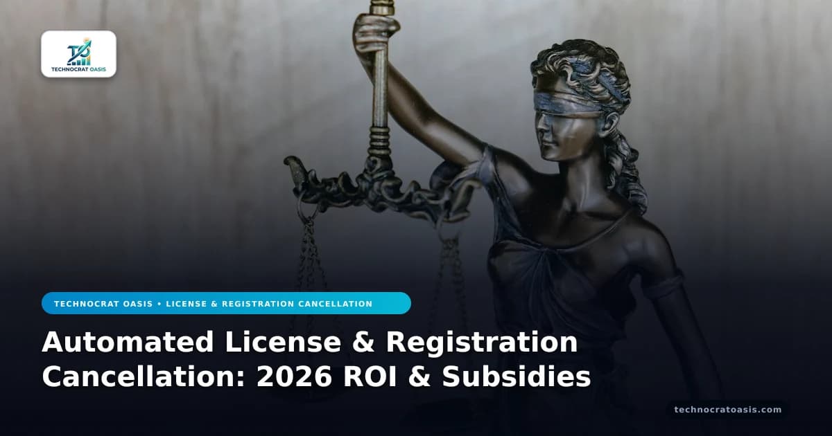Automated License & Registration Cancellation: 2026 ROI & Subsidies