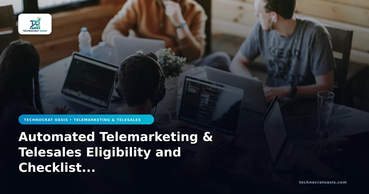 Automated Telemarketing & Telesales Eligibility and Checklist 2026