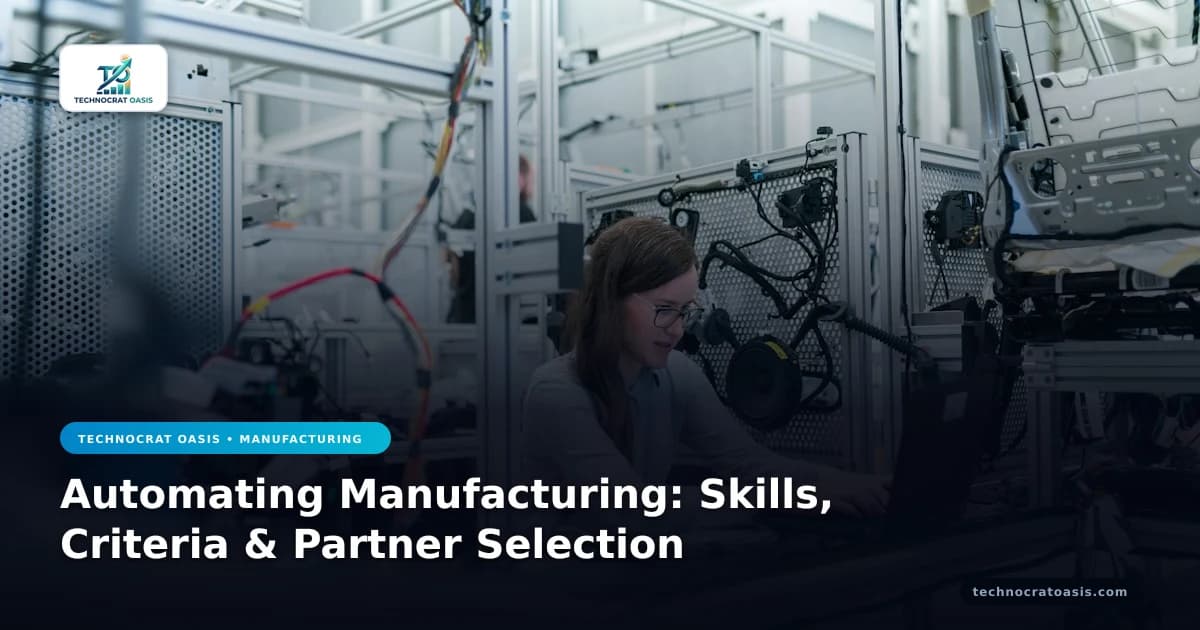 Automating Manufacturing: Skills, Criteria & Partner Selection