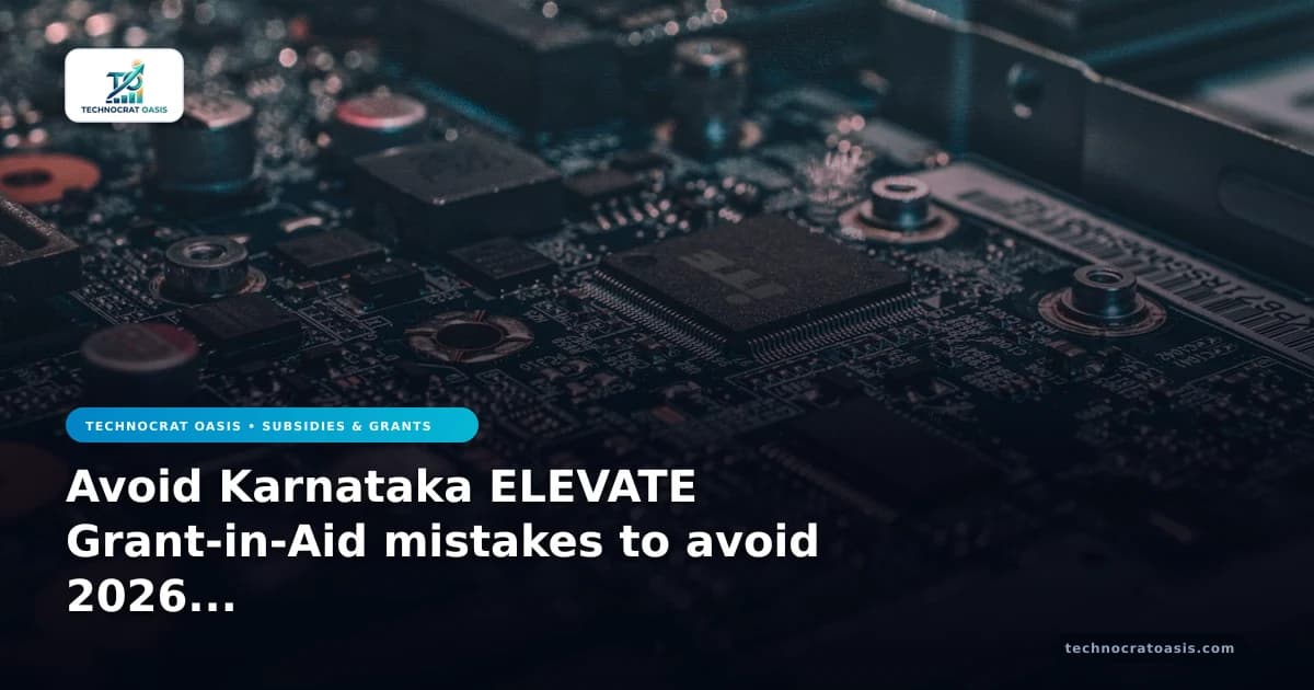 Avoid Karnataka ELEVATE Grant-in-Aid mistakes to avoid 2026 risks