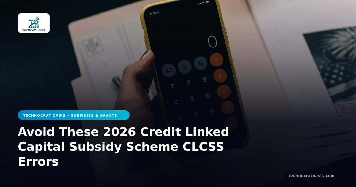 Avoid These 2026 Credit Linked Capital Subsidy Scheme CLCSS Errors