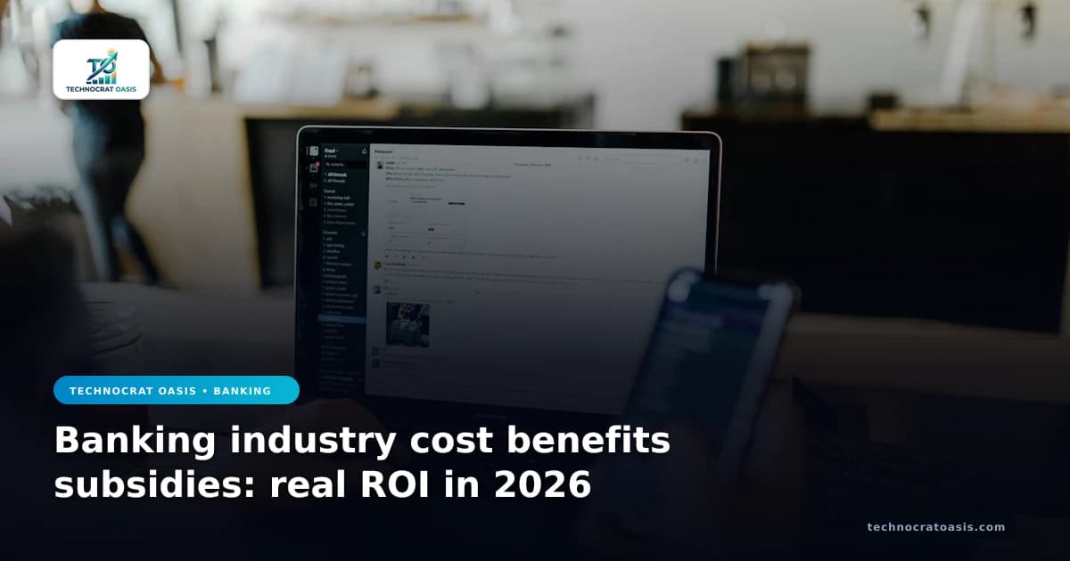 Banking industry cost benefits subsidies: real ROI in 2026