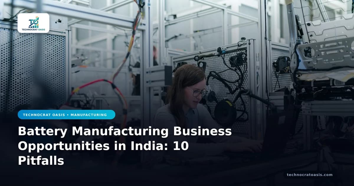 Battery Manufacturing Business Opportunities in India: 10 Pitfalls