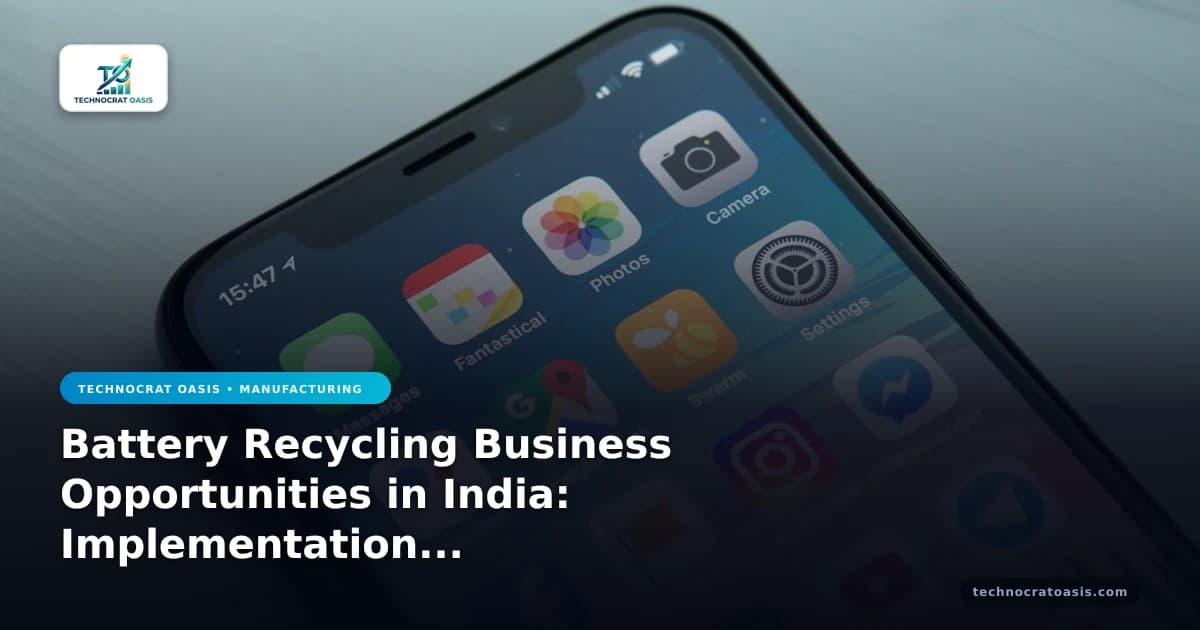 Battery Recycling Business Opportunities in India: Implementation Guide