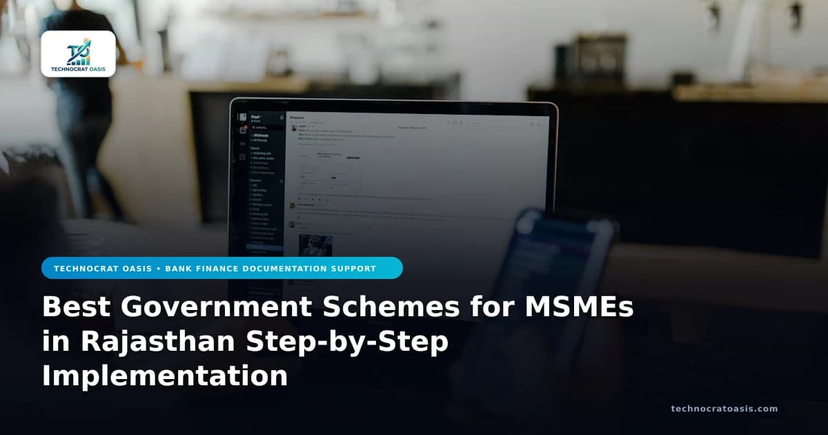 Best Government Schemes for MSMEs in Rajasthan Step-by-Step Implementation