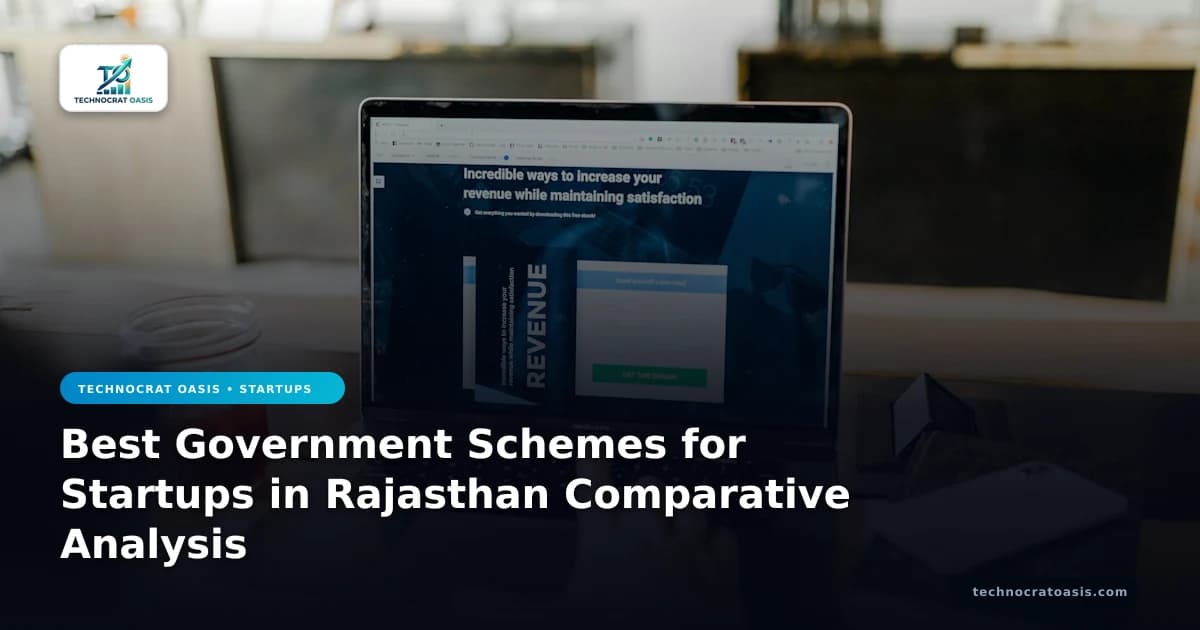 Best Government Schemes for Startups in Rajasthan Comparative Analysis