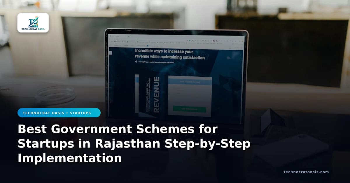 Best Government Schemes for Startups in Rajasthan Step-by-Step Implementation