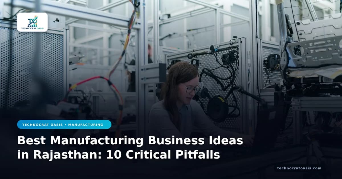Best Manufacturing Business Ideas in Rajasthan: 10 Critical Pitfalls