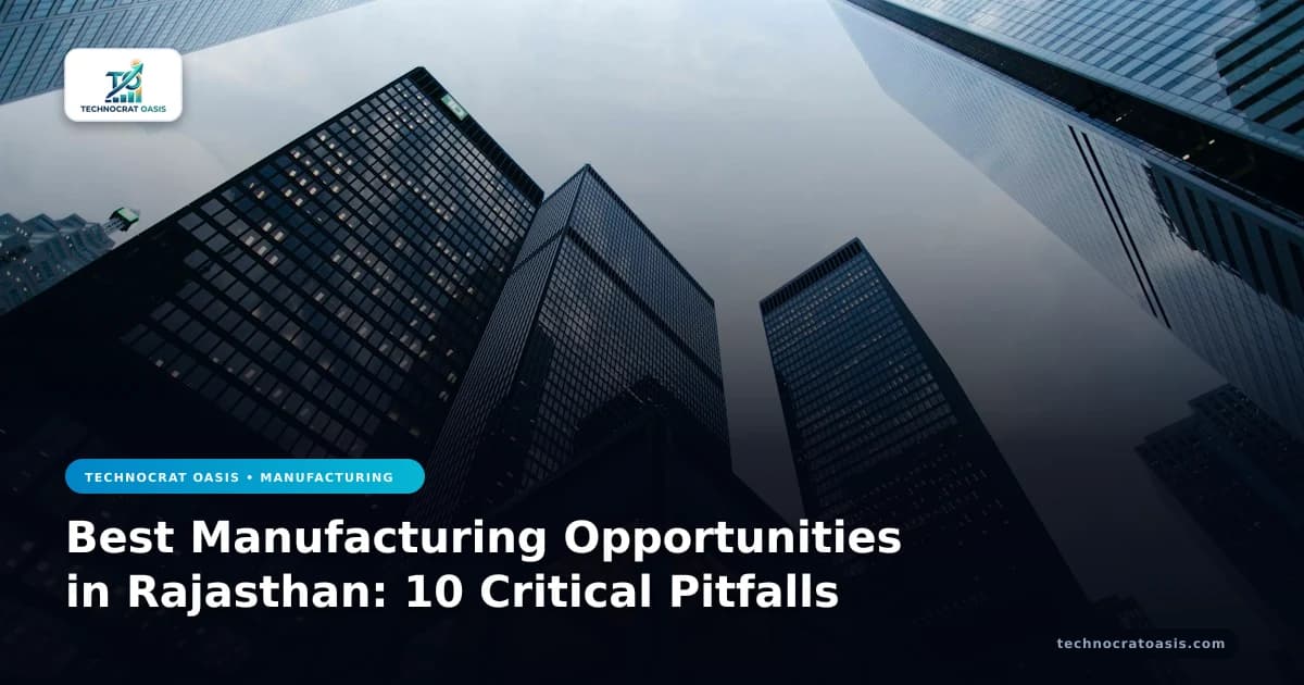 Best Manufacturing Opportunities in Rajasthan: 10 Critical Pitfalls