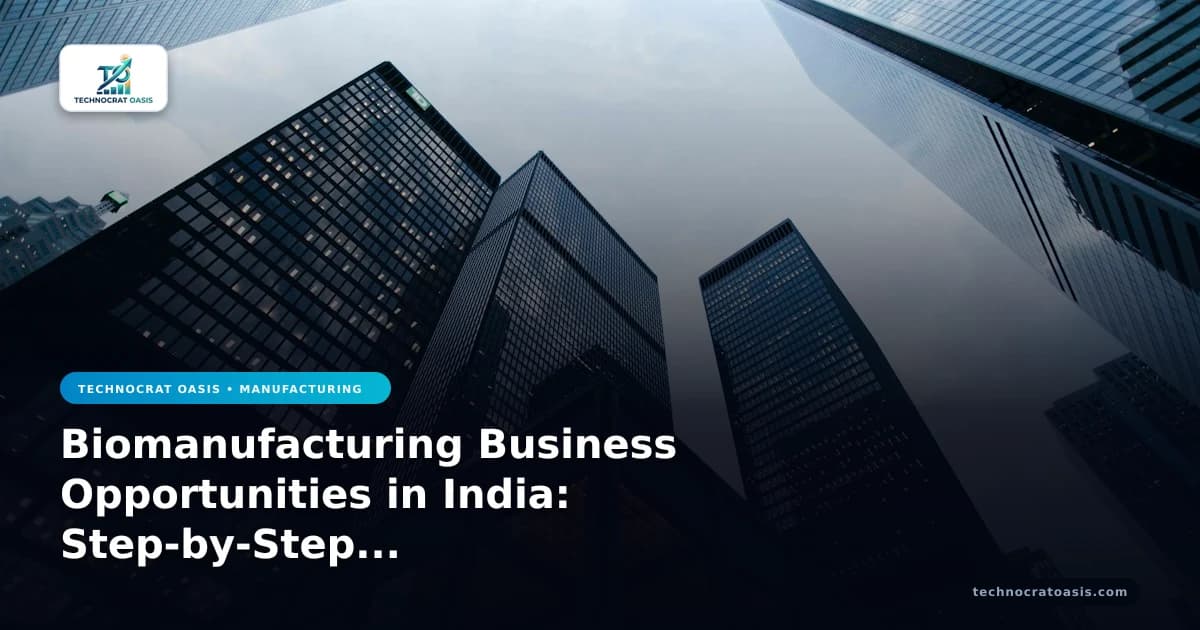 Biomanufacturing Business Opportunities in India: Step-by-Step Implementation & Document Checklist