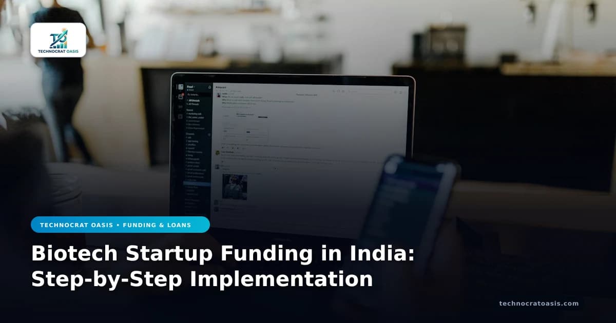 Biotech Startup Funding in India: Step-by-Step Implementation