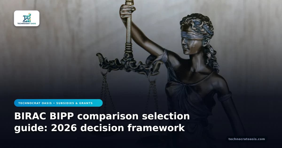 BIRAC BIPP comparison selection guide: 2026 decision framework