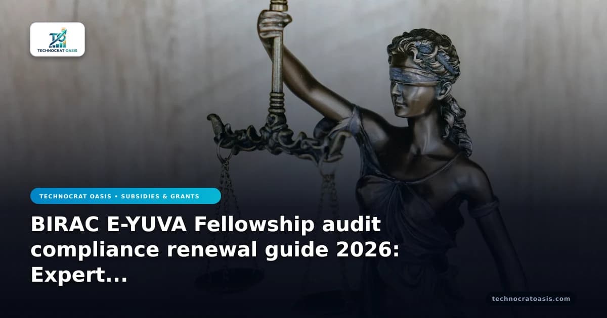 BIRAC E-YUVA Fellowship audit compliance renewal guide 2026: Expert Insights