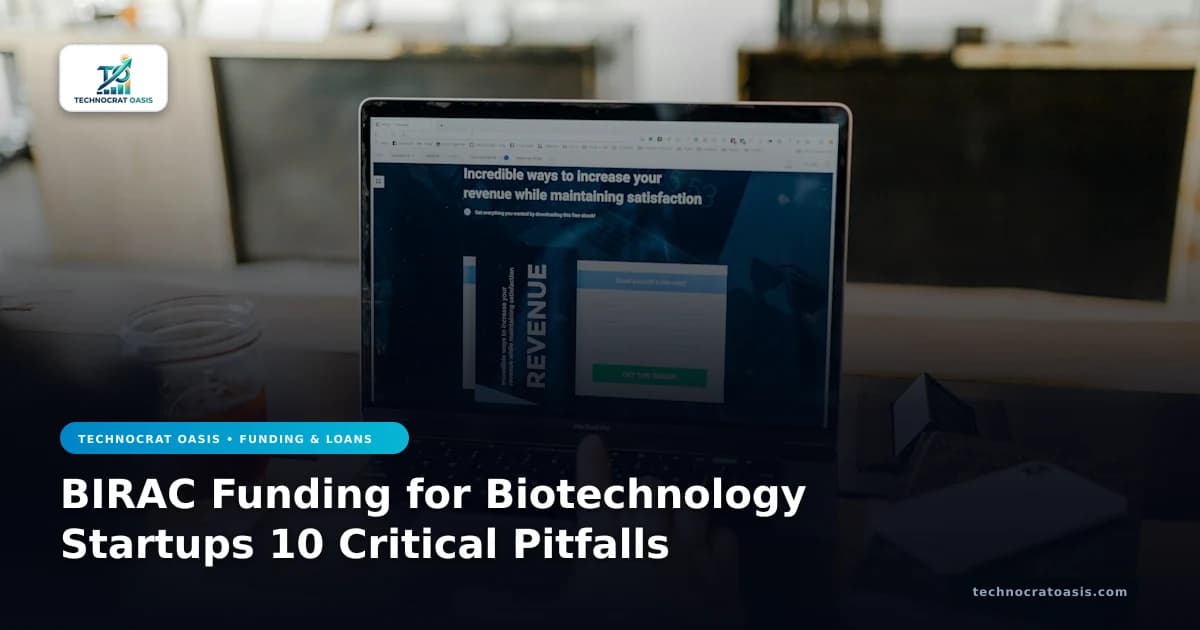 BIRAC Funding for Biotechnology Startups 10 Critical Pitfalls