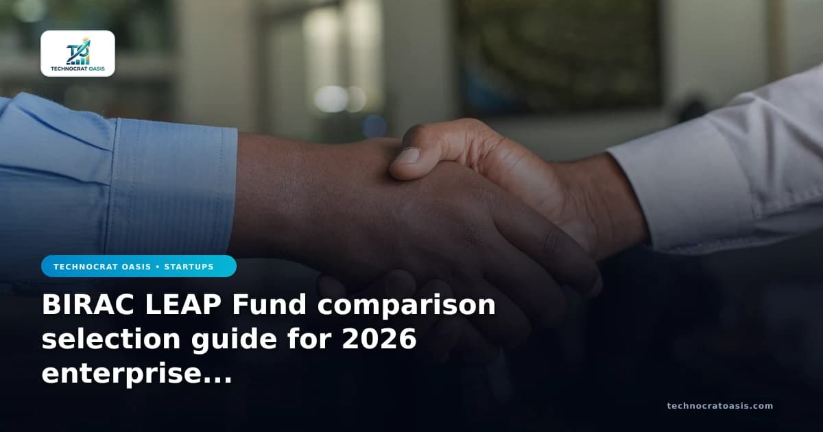 BIRAC LEAP Fund comparison selection guide for 2026 enterprise scaling