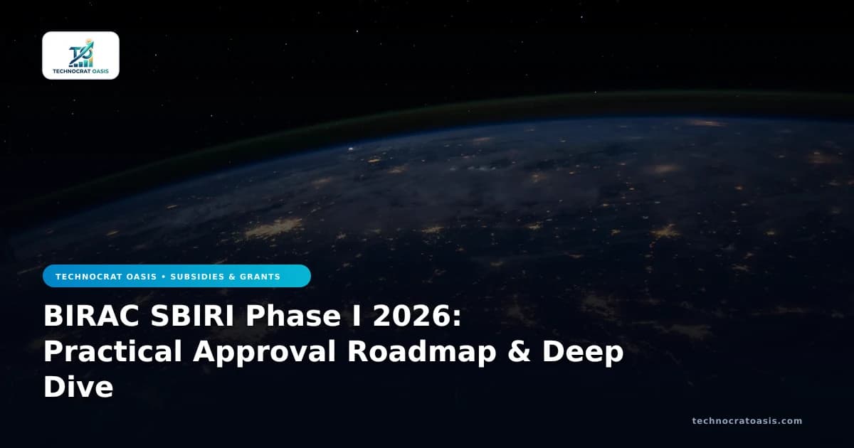 BIRAC SBIRI Phase I 2026: Practical Approval Roadmap & Deep Dive