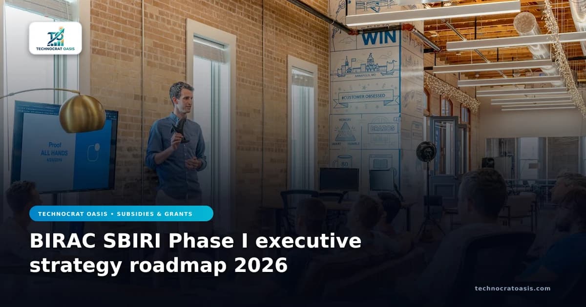 BIRAC SBIRI Phase I executive strategy roadmap 2026