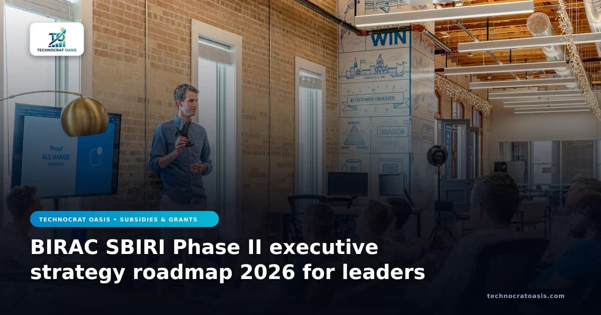 BIRAC SBIRI Phase II executive strategy roadmap 2026 for leaders