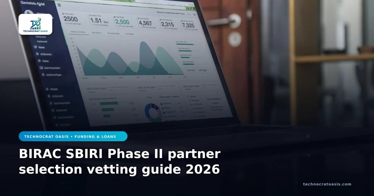 BIRAC SBIRI Phase II partner selection vetting guide 2026