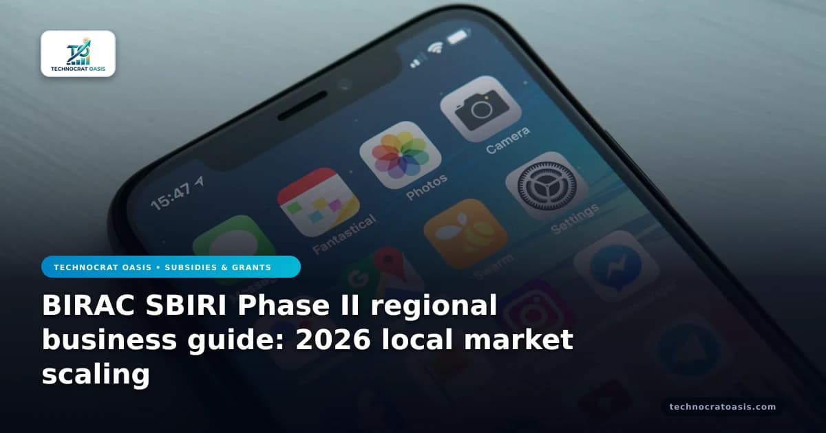 BIRAC SBIRI Phase II regional business guide: 2026 local market scaling
