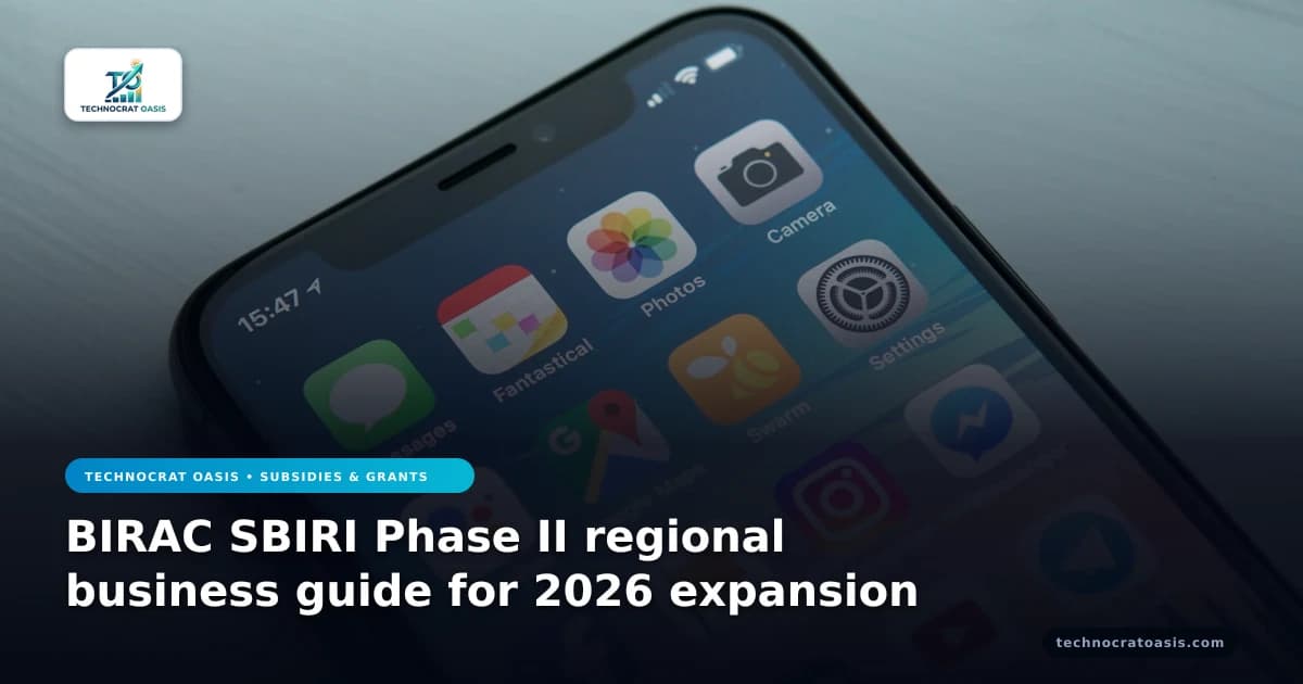 BIRAC SBIRI Phase II regional business guide for 2026 expansion
